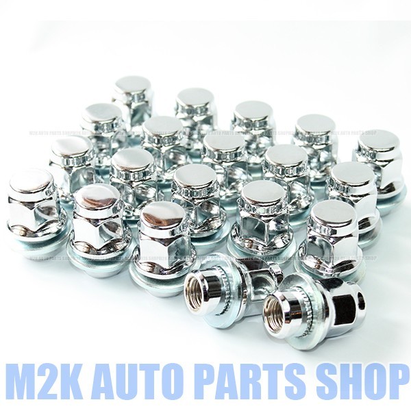 ホイールナット M12 ホイール トヨタ トヨタ純正 純正 P1.5 メッキナット 用 21HEX 20個 メッキ ナット 平面座 : クロム