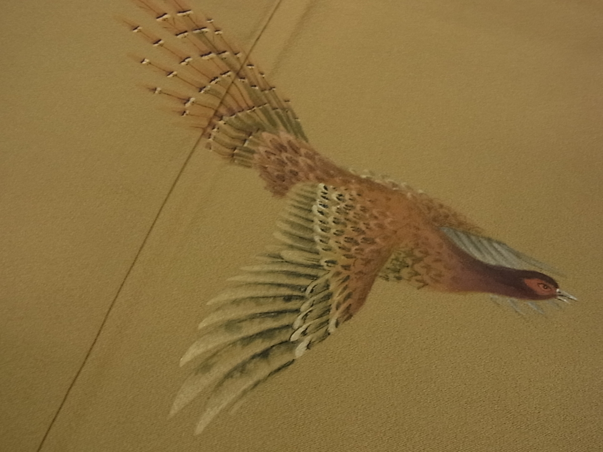 訪問着 着物 中古 正絹 袷 セミフォーマル 日本画家 水嶋征夫 手描き 植物文様 灰梅色 多色 身丈160cm 裄63.5cm M きもの北條 A1309-8 訪問着 着物 中古 正絹 袷 セミフォーマル 日本画家 水嶋征夫 手描き