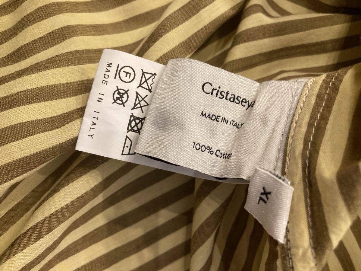 激レア】【美品】Cristaseya クリスタセヤ ストライプスタンドカラー 