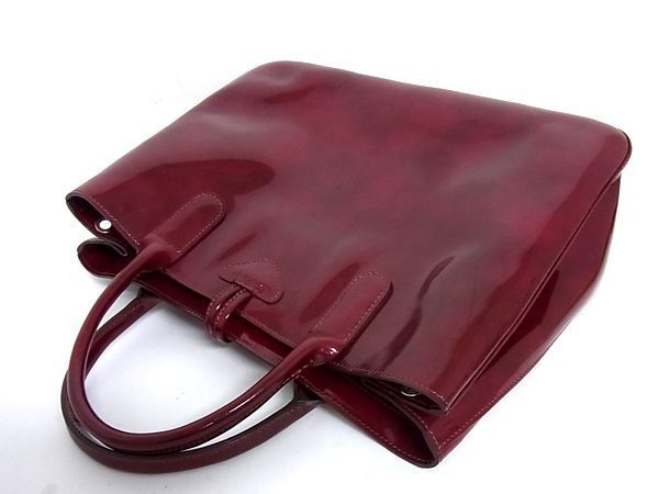 1円 □美品□ LONGCHAMP ロンシャン ロゾ パテントレザー 2way 