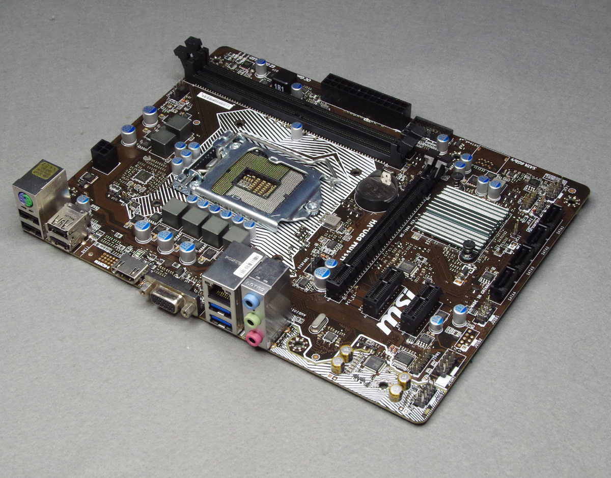 MSI H110M PRO-VH + windows10ライセンス 動作確認品 IOパネル付 micro 