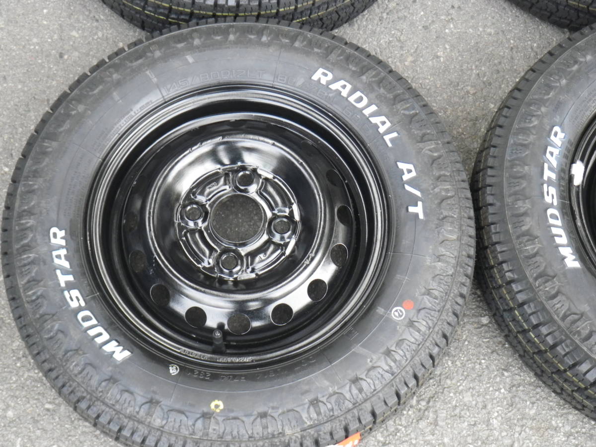 新品タイヤ＆中古ホイール 4本セット マッドスター 145/80R12LT 3.5J 