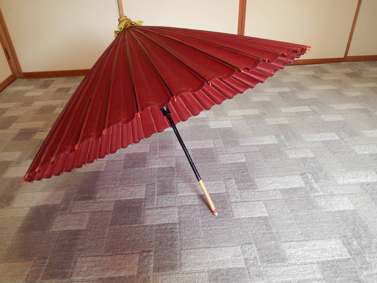 和傘 番傘 蛇の目傘 柄の長さ約70 傘の直径約90 木工 竹工芸 売買されたオークション情報 Yahooの商品情報をアーカイブ公開 オークファン Aucfan Com