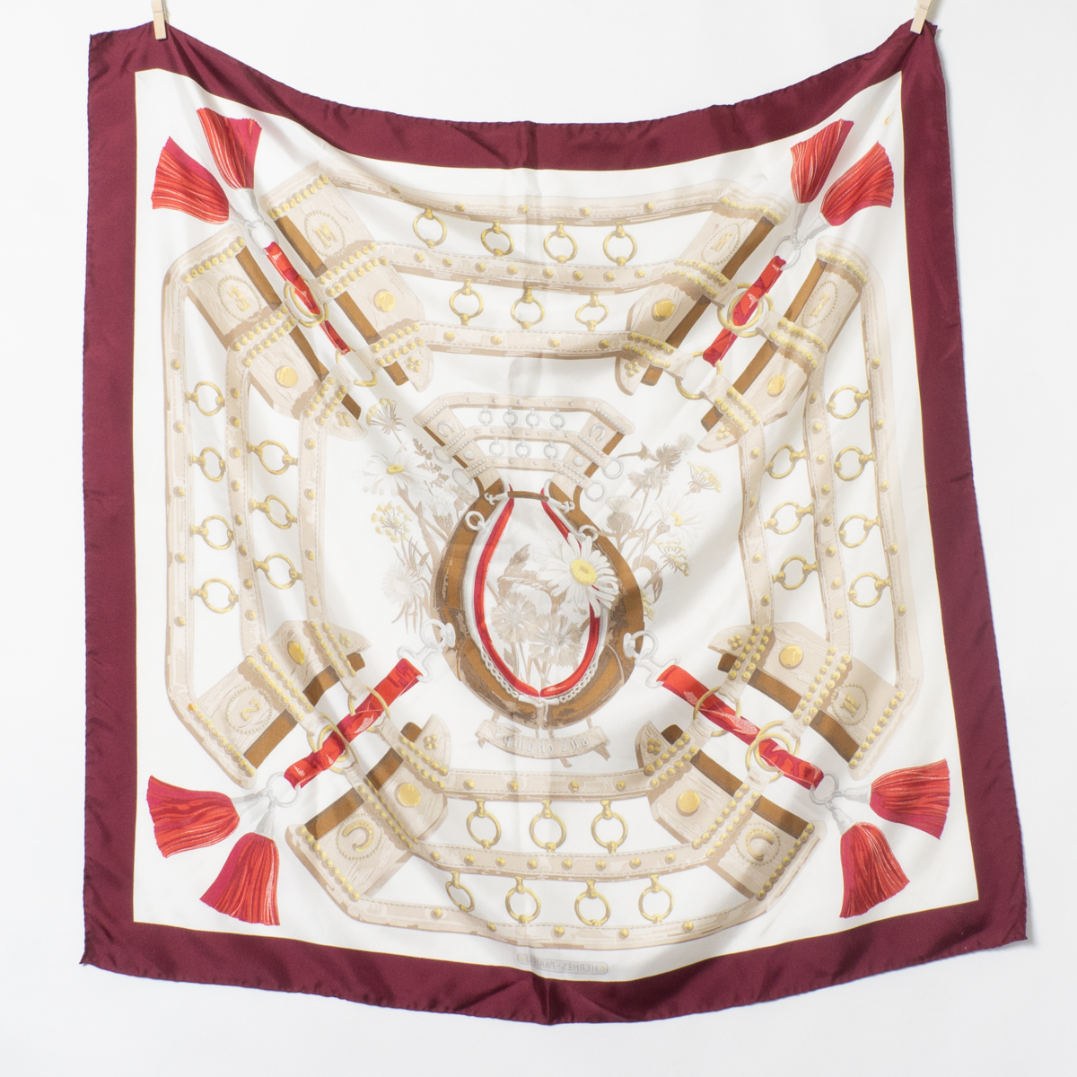 1円スタート】メール便○ HERMES エルメス スカーフ カレ aux champs  