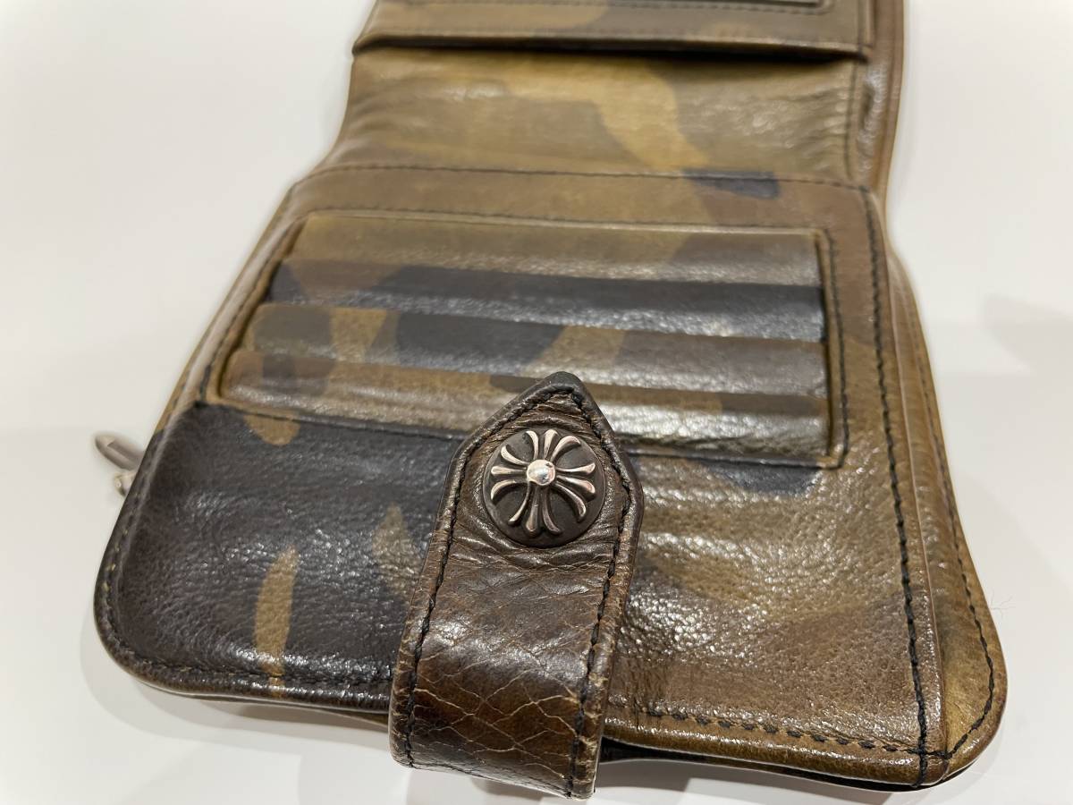 クロムハーツ CHROME HEARTS スクエアボタンビル 廃盤 ウォレット 二 