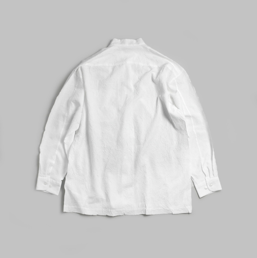 90s ISSEY MIYAKE MEN (ARCHIVE) シワ加工 ポリエステル ノーカラー