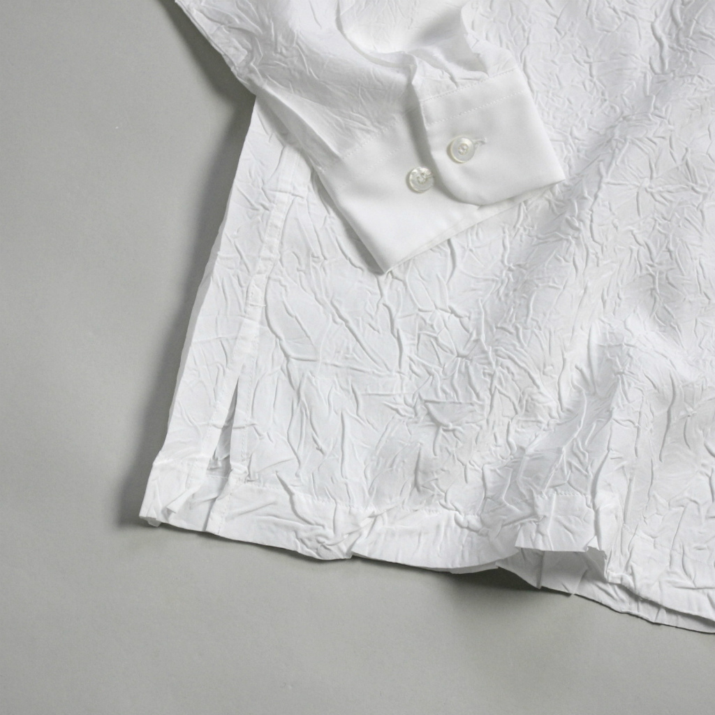 90s ISSEY MIYAKE MEN (ARCHIVE) シワ加工 ポリエステル ノーカラー