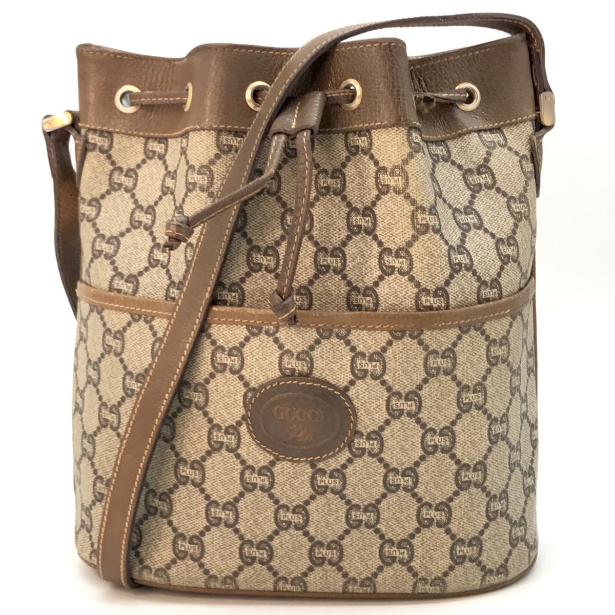 GUCCI グッチ シェリーライン チャーム GGプラス 巾着 ショルダー 