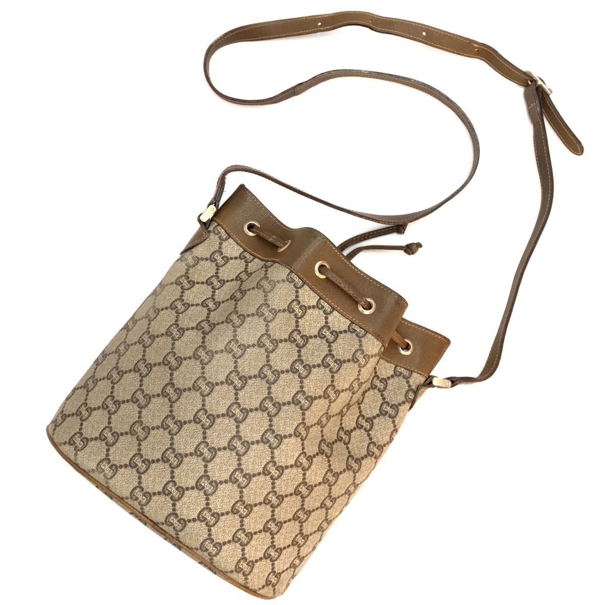 GUCCI GGプラス 巾着 ショルダーバッグ GUCCI GGプラス 巾着 ショルダーバッグ