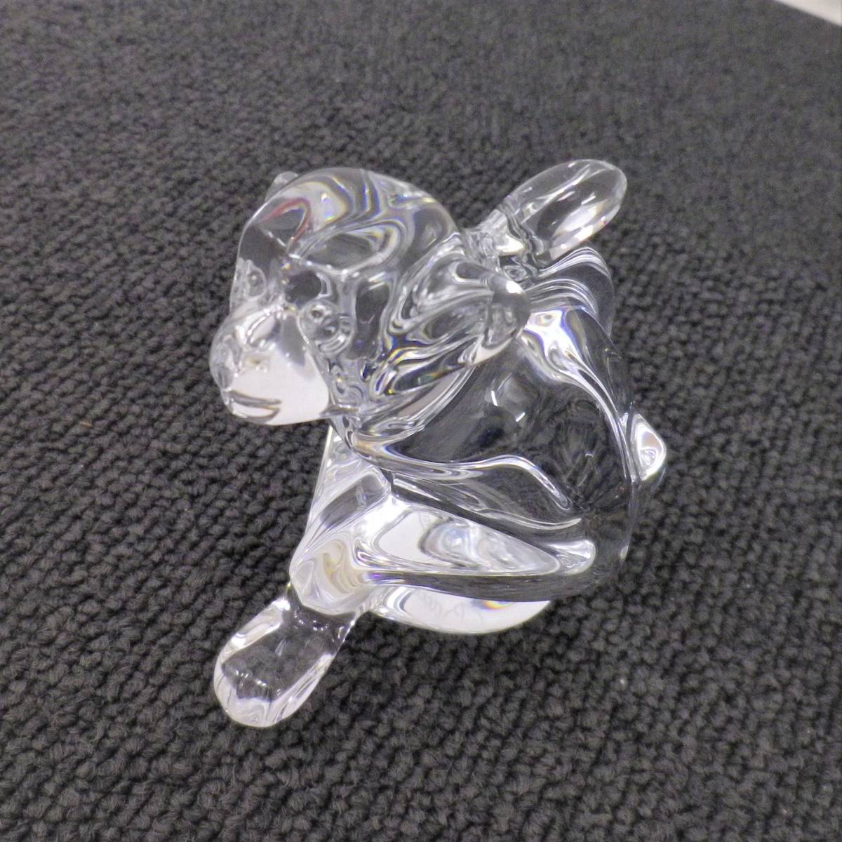 ☆バカラ 干支「猿」 サル フィギュリン 置物 人形☆ ガラス 工芸品