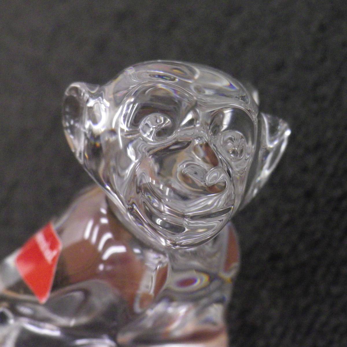 ☆バカラ 干支「猿」 サル フィギュリン 置物 人形☆ ガラス 工芸品