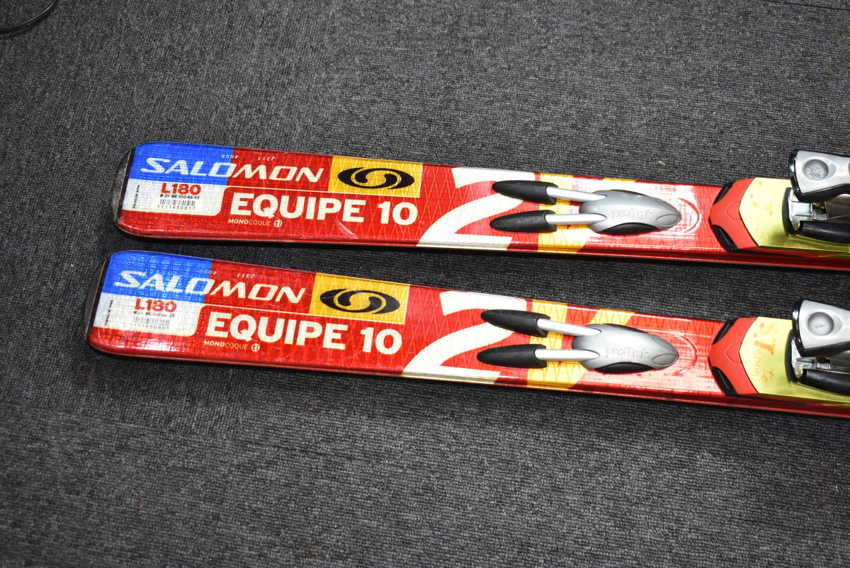 □SALOMON サロモン EQUIPE10 L180 180cm + SALOMON S914 スキー 板  