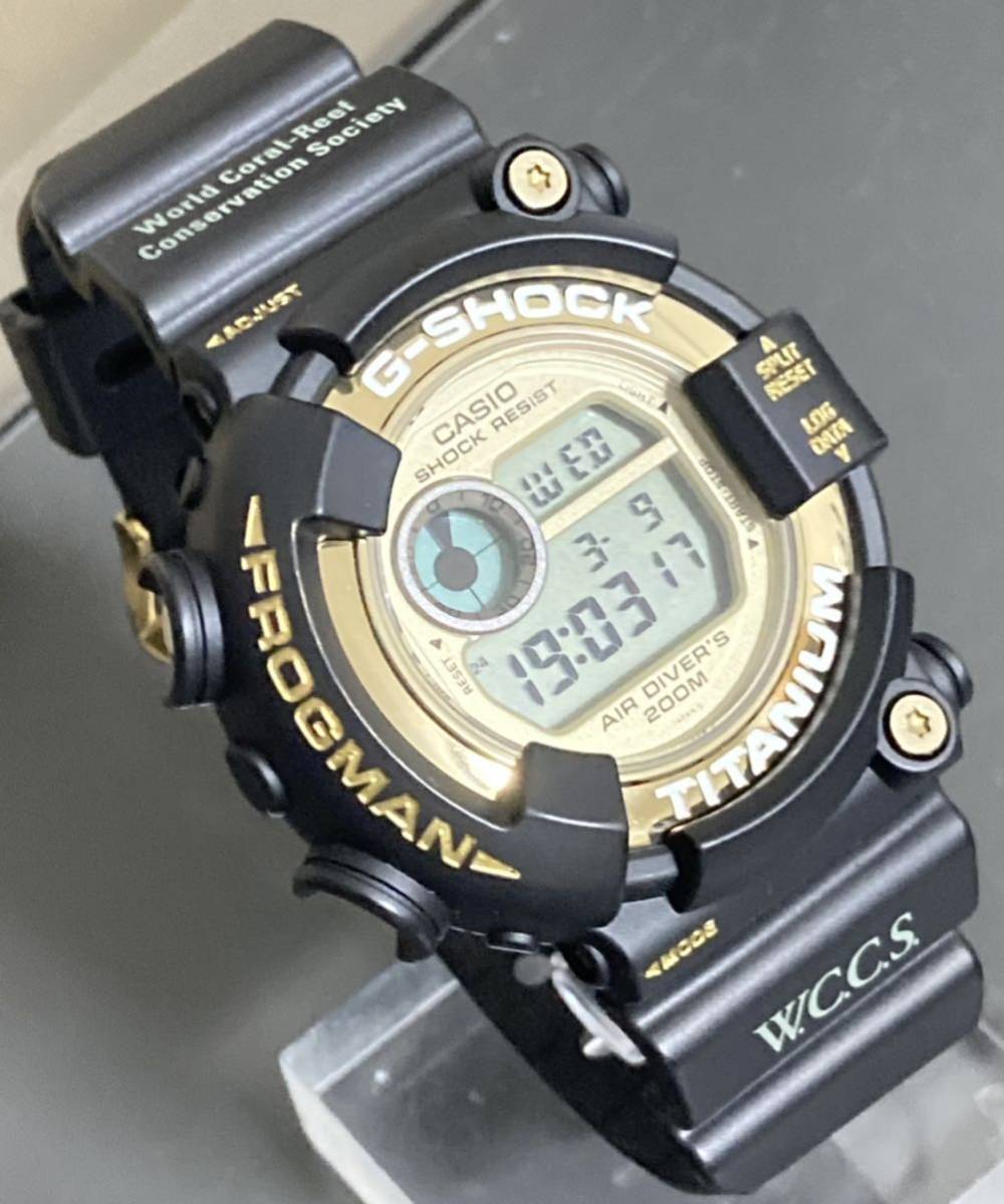 極美品CASIO G-SHOCK DW-8201WC-9T FROGMANフロッグマン WCCS 世界 