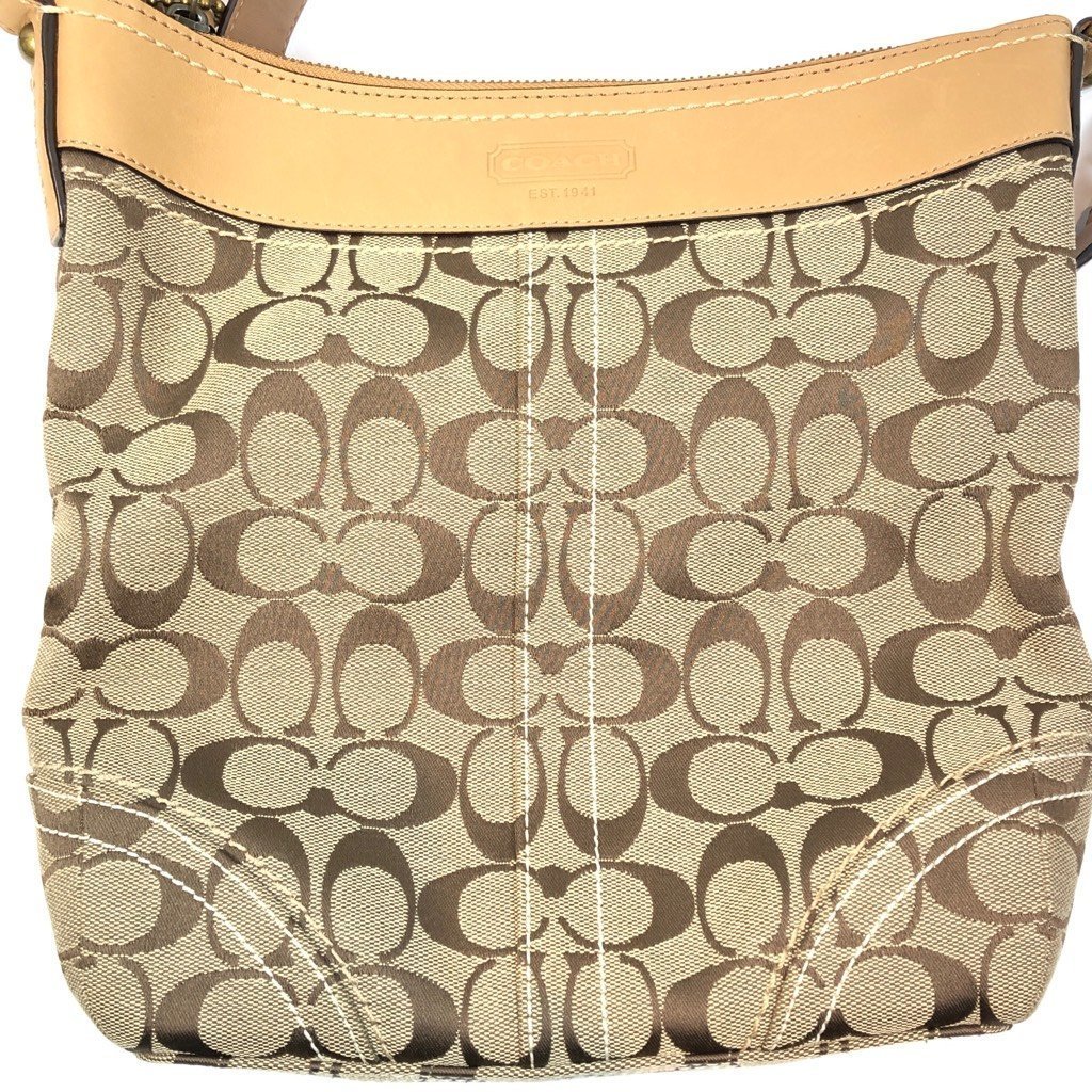 COACH コーチ ショルダーバッグ シグネチャー レディース 外観美品❣️ 美品COACH - コーチシグネチャーショルダーバッグ 美品 ベージュ ショルダー コーチ&frasl;COACH シグネチャーショルダー ベージュ系｜Yahoo ローレル