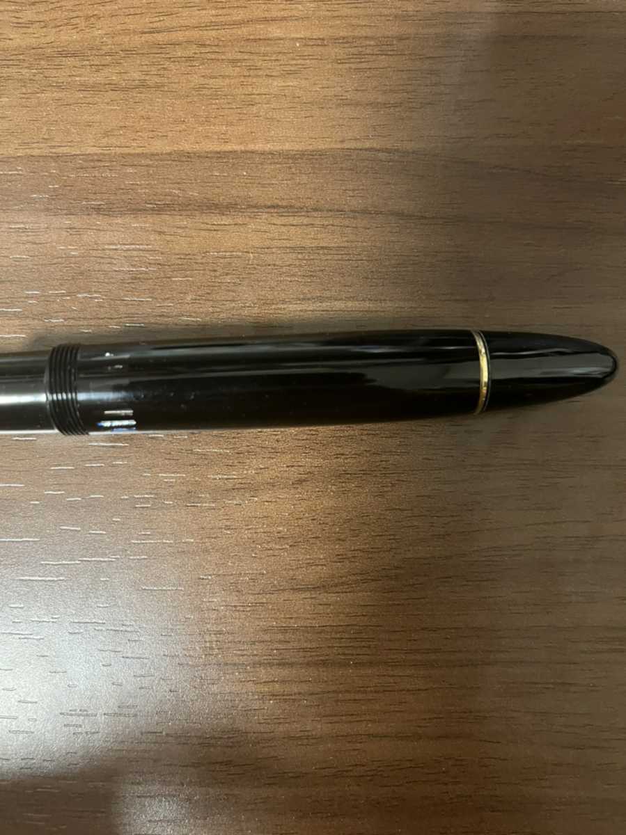 希少 超美品 モンブラン 149 なで肩18C（EF）エボナイト縦2本溝 万年筆
