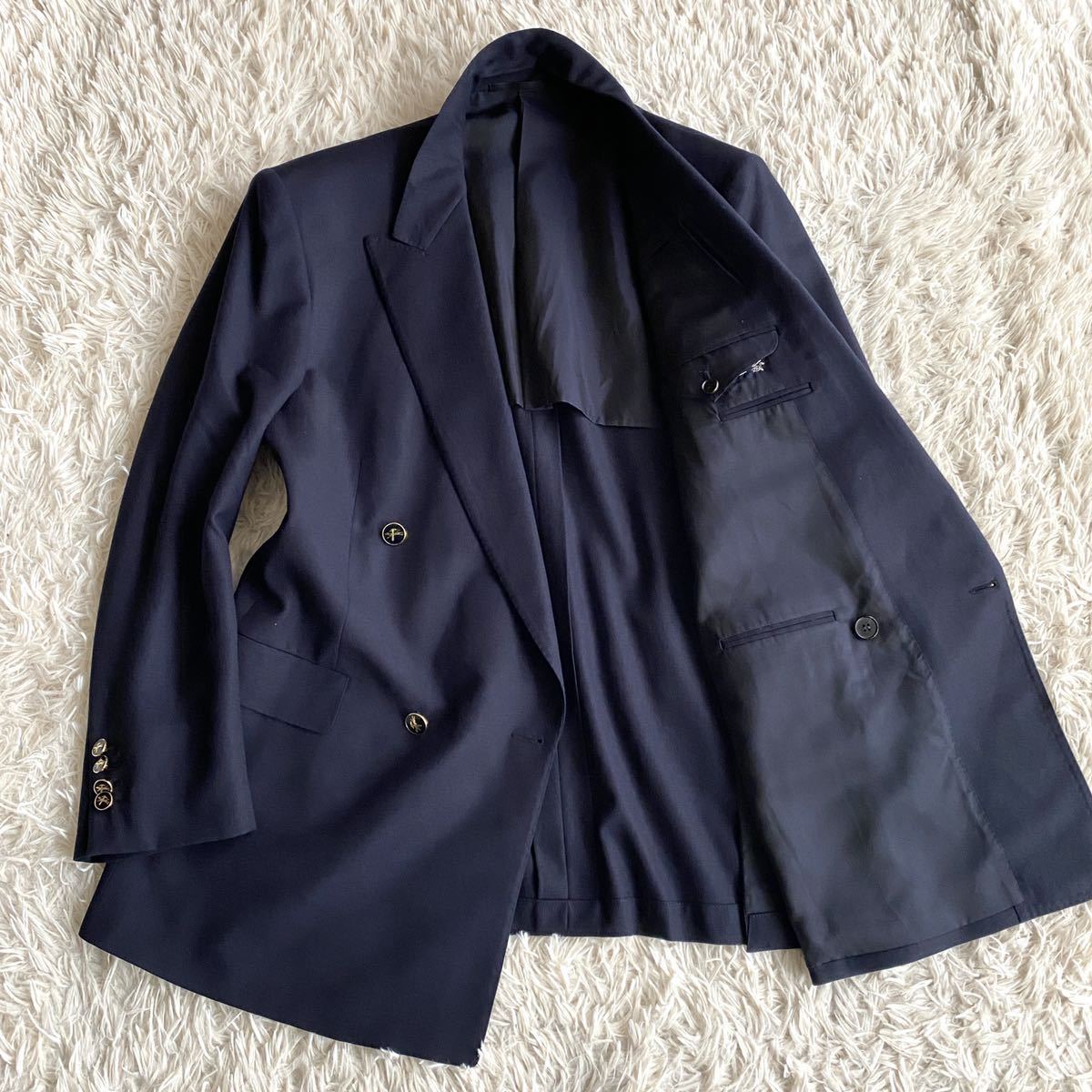 極上】CHESTER BARRIE チェスターバリー 刻印入りメタル釦 ダブル