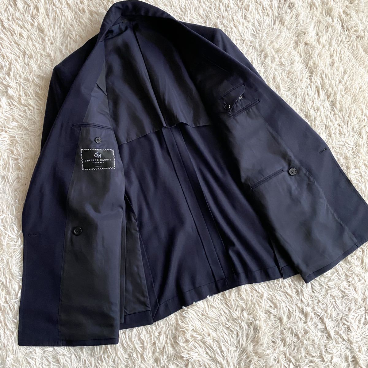 極上】CHESTER BARRIE チェスターバリー 刻印入りメタル釦 ダブル