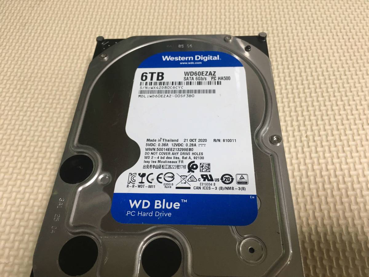 6915 Western Digital ウエスタンデジタル 内蔵 HDD 6TB WD Blue 3.5 