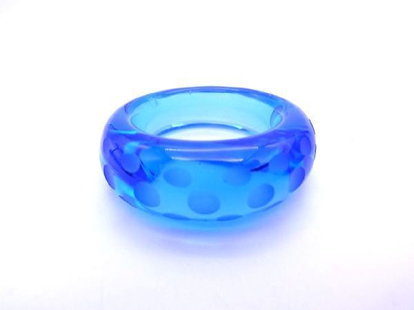 1円 □極美品□ Baccarat バカラ クリスタルガラス リング 指輪