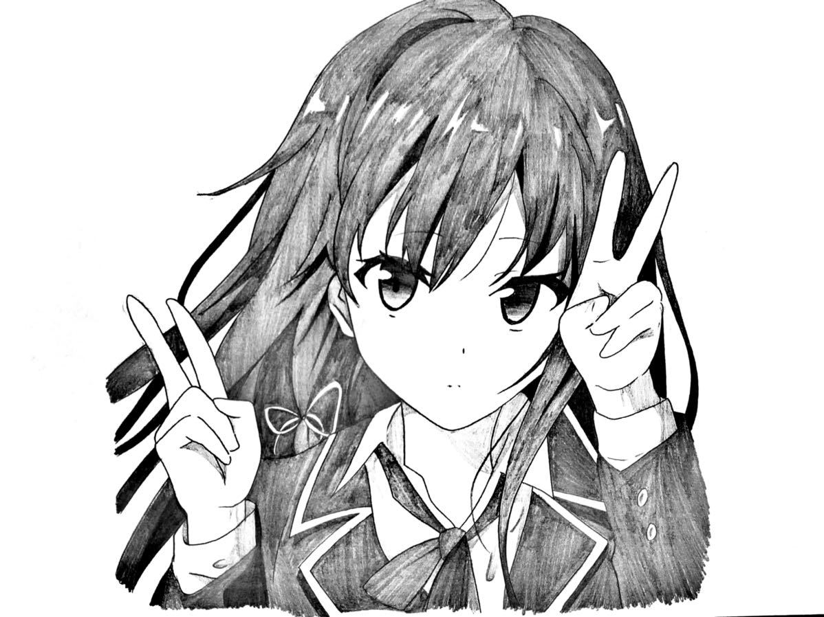 手描きイラスト 俺ガイル 雪ノ下雪乃(手描きイラスト)｜売買された