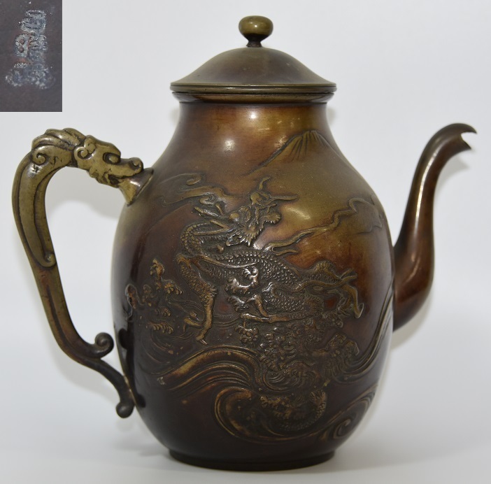古琉球王国 朱塗沈金湯庫 タークー 錫茶壺 水注 茶道具 江戸 WWST001