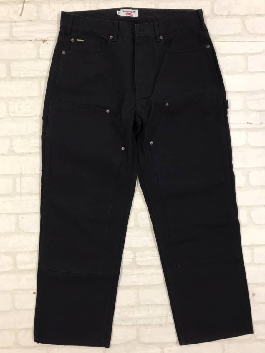 □美品☆21ss Supreme × Timberland Double Knee Painter Pants 黒 W34 