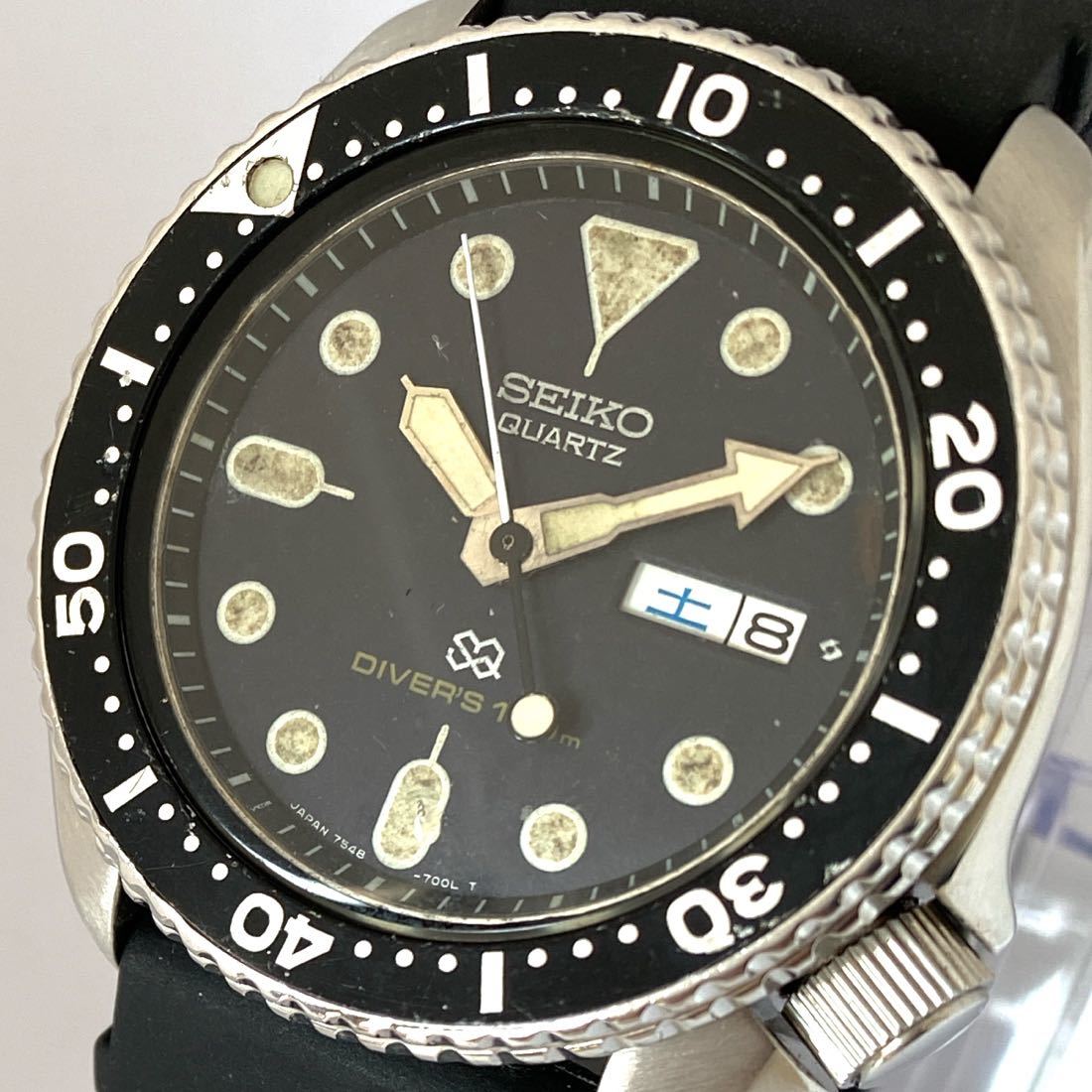 1980年代 SEIKO 7548-7000 150m メンズ 腕時計 クォーツ デイデイト 