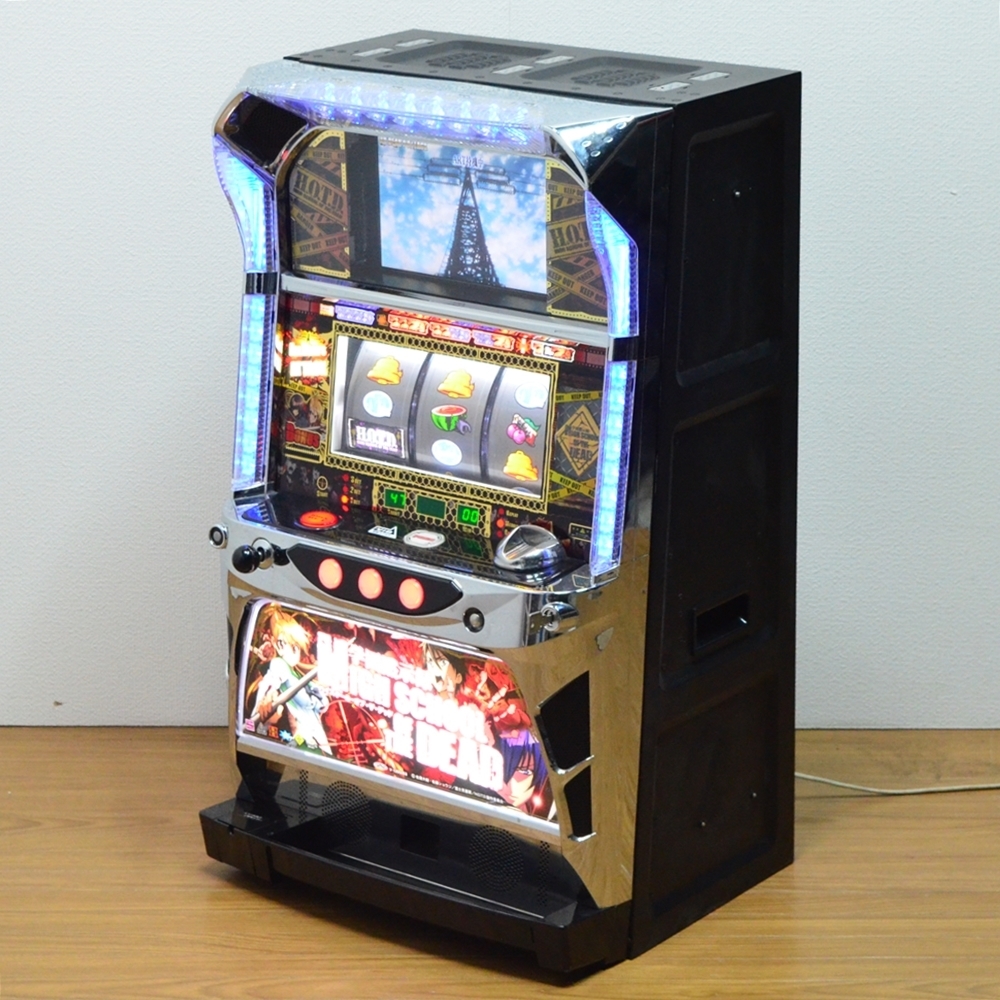 パチスロ実機 ハイスクールオブザデッド コイン不用機・鍵付き