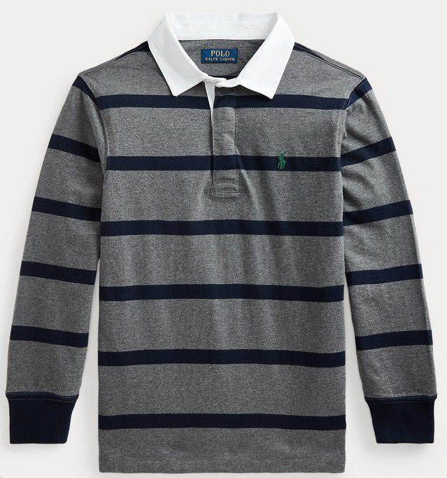ラルフローレラガーシャツ ラグビーシャツ ボーダー 刺繍 緑紺 【公式