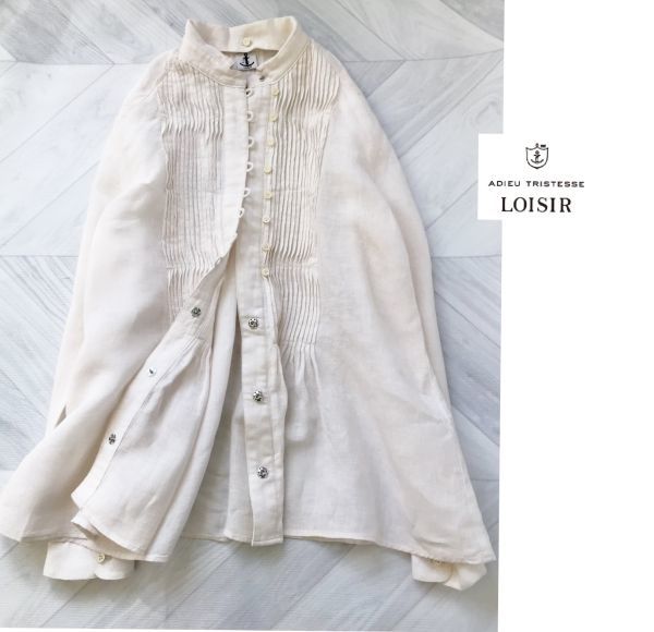 ロワズィール リネン100％ プリーツ シャツ ブラウス LOISIR(トップス 