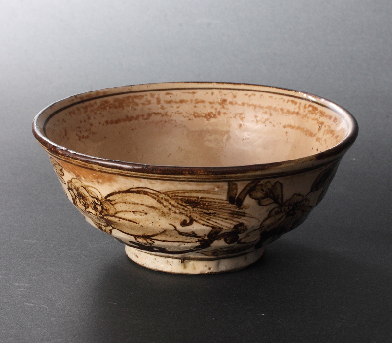 尾形乾山 錦絵獅子牡丹図茶碗（古美術 茶道具 茶碗）(茶碗)｜売買され
