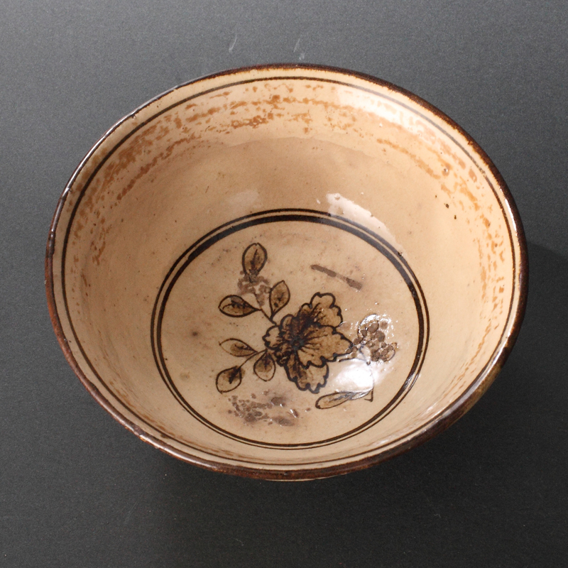 尾形乾山 錦絵獅子牡丹図茶碗（古美術 茶道具 茶碗）(茶碗)｜売買され