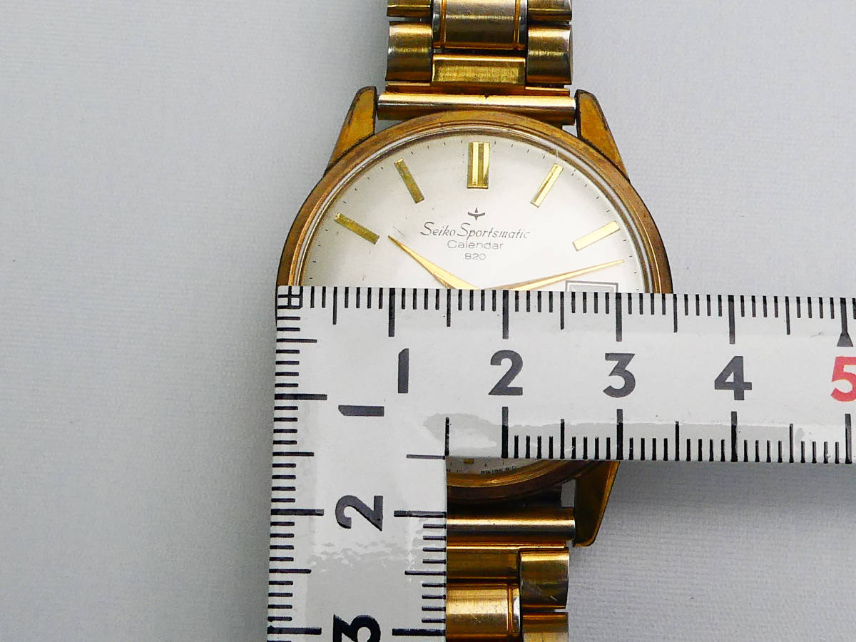 中古 動作品□SEIKO Sportsmatic Calendar 820 自動巻き 17石 1964年製 