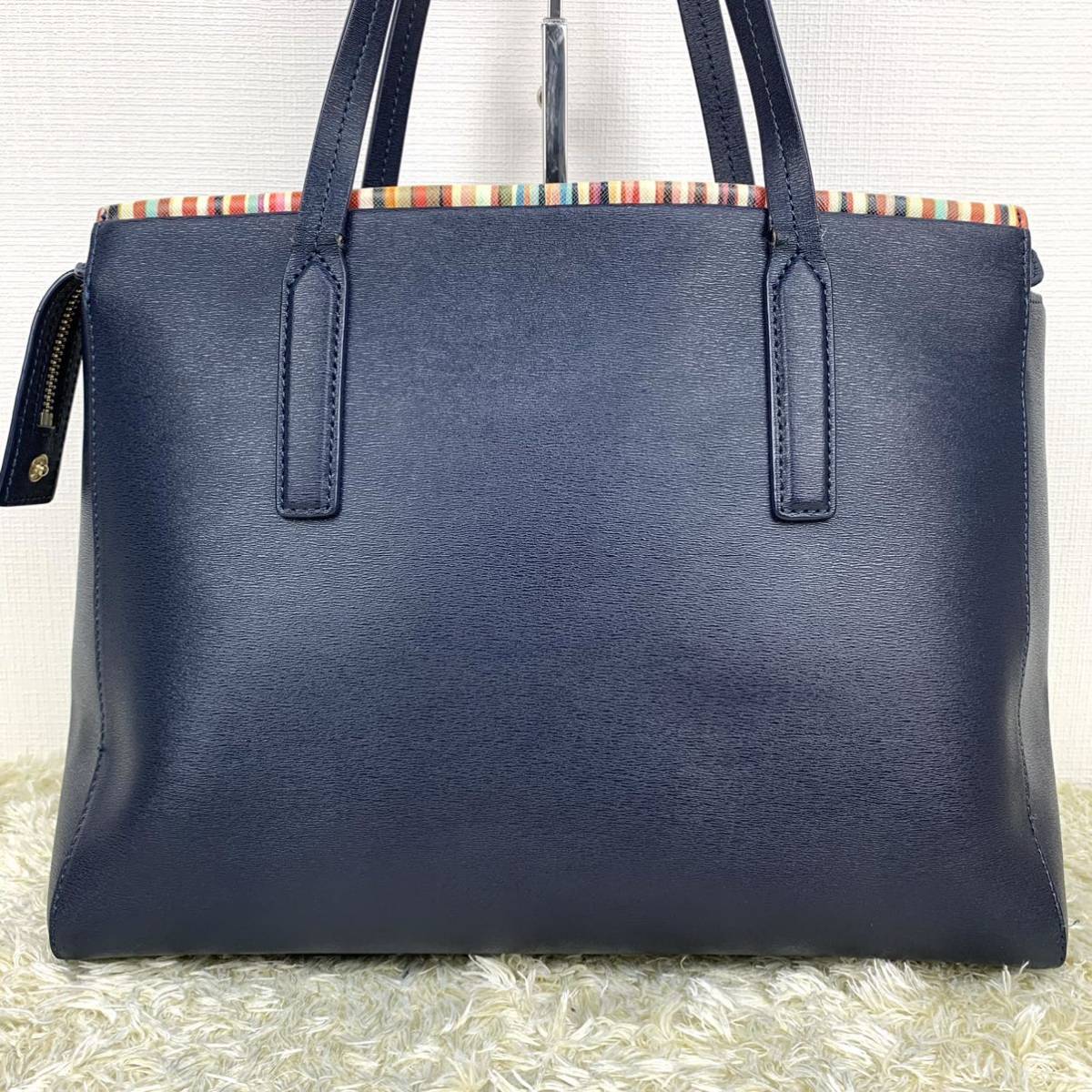 1円ポールスミス『映えるマルチストライプ』Paul Smith A4◎ トート 