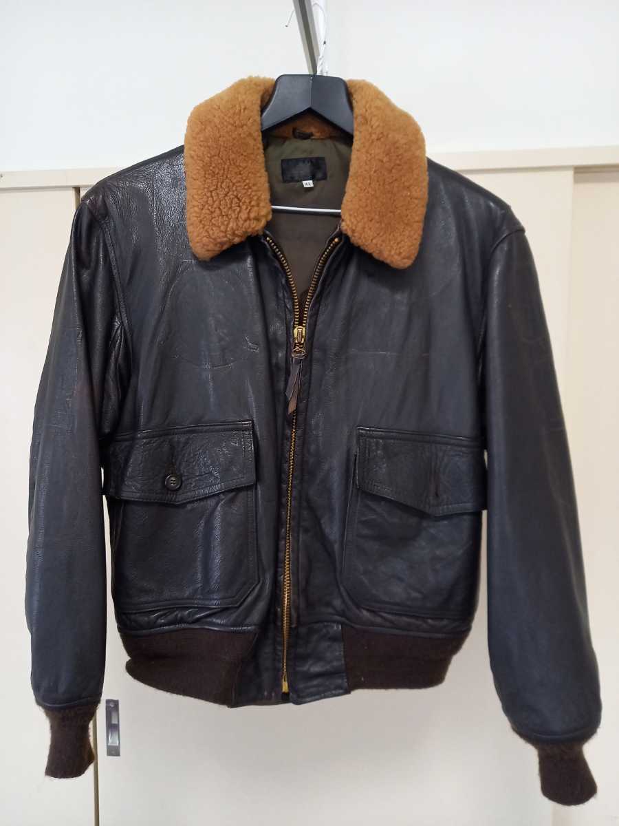 100%新品，人気 フライトジャケット 55J14 ゴートスキン サイズ42(Lサイズ)｜売買されたオークション情報、yahooの商品情報をアーカイブ公開 - オークファン Lサイズ