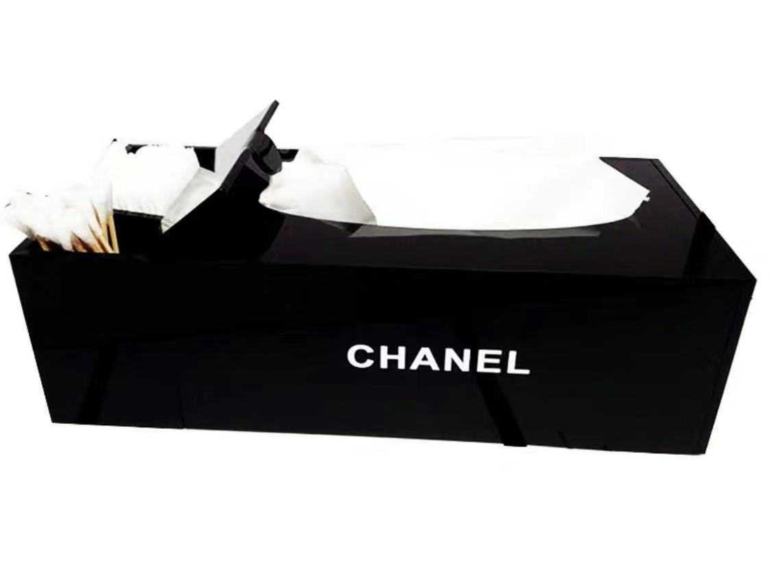 未使用 非売品 CHANEL ティッシュボックス ティッシュケース ブラック  