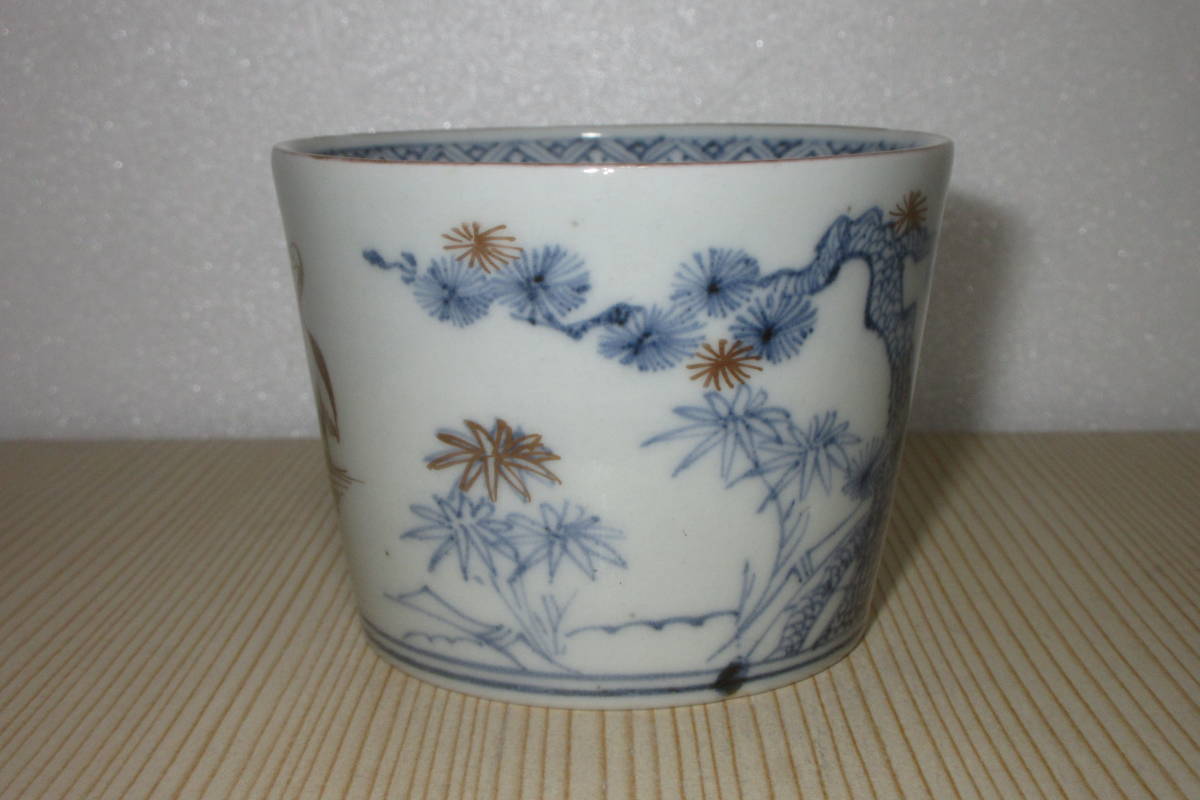 古伊万里 染付 蕎麦猪口 | ソバチョコ Antique 初期伊万里 江戸後期 花