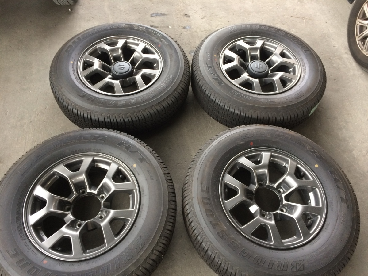 【新車外し】ジムニー純正タイヤ 4本セット Y00743) スズキジムニー ホイール4本セット 新車外し (DUELER H/T 195
