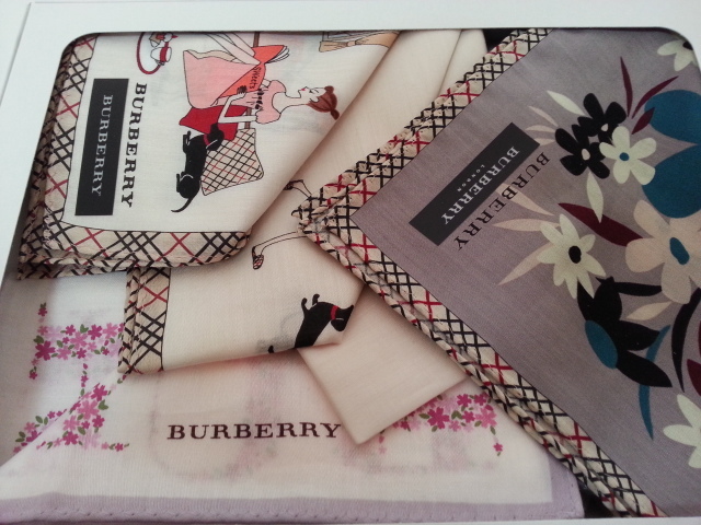 BURBERRY バーバリー ロンドン 未使用 レディース ハンカチ3枚セット  