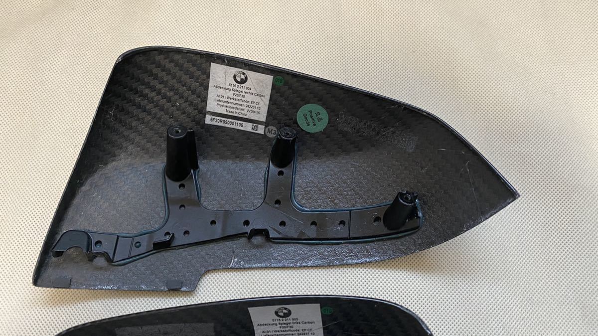 美品 BMW 純正 Mパフォーマンス カーボン ミラーカバー 左右セット 