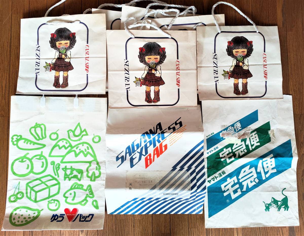 昭和レトロ紙袋ショッパー大量100点 当時物ANA日本航空JAL非売品