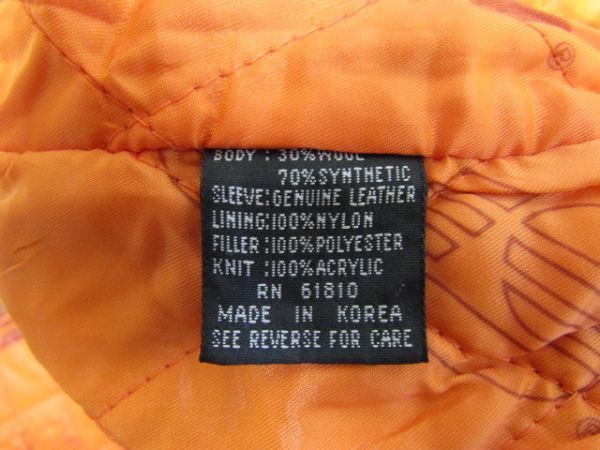 ★テネシー大学 VOLS Volunteers NCAA★メンズ 袖革スタジャン アワードジャケット 特大ロゴ★R40327020A Tennessee Volunteers Men's back Elite another