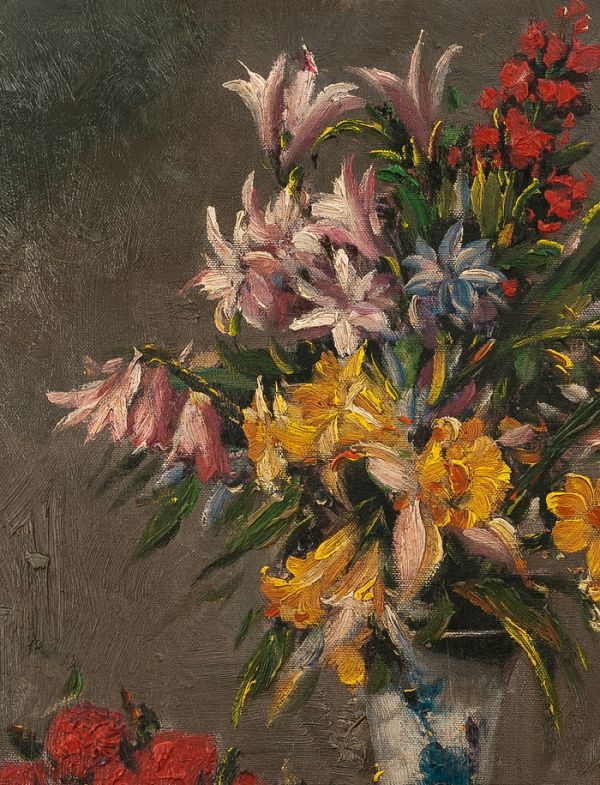 ◇エドゥアール・マネ◇油絵 手描き《花瓶の花》表サイン 画廊取扱