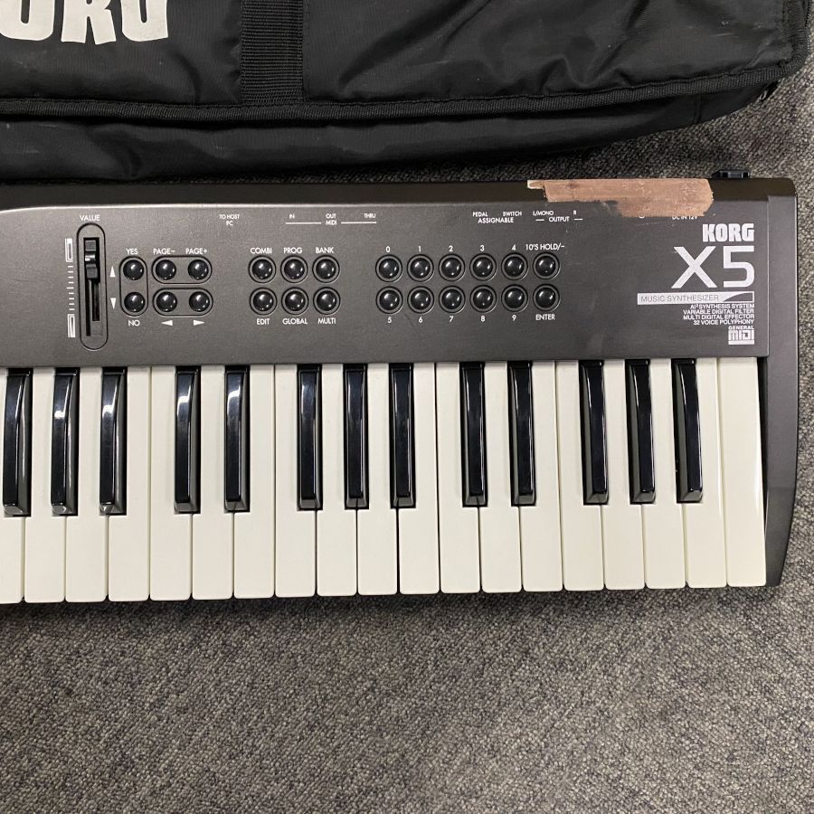 KORG X5 コルグ シンセサイザー 簡易音出し確認済み アダプタ付属
