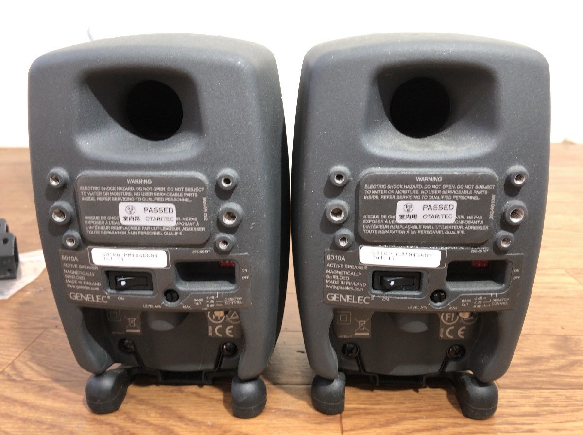 D033T408○GENELEC モニタースピーカー ペア 6010A ACTIVE LOUDSPEAKER