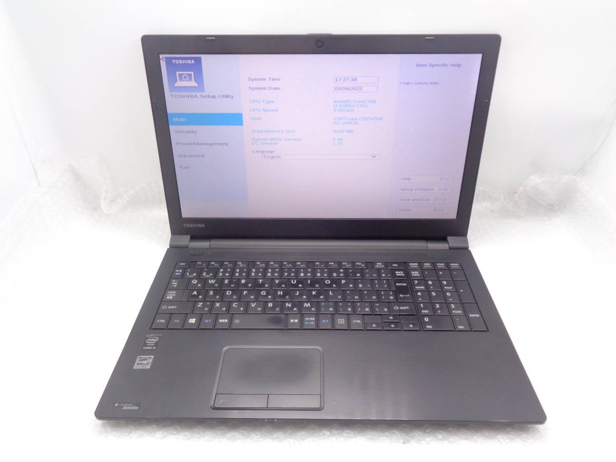 dynabook 東芝 4GB Core ジャンク Dynabook i3 T55⁄RW HDD無の