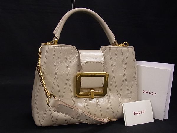 バリー BALLY レザー ショルダーバッグ - ステッチ 肩掛け Bally ロゴ 