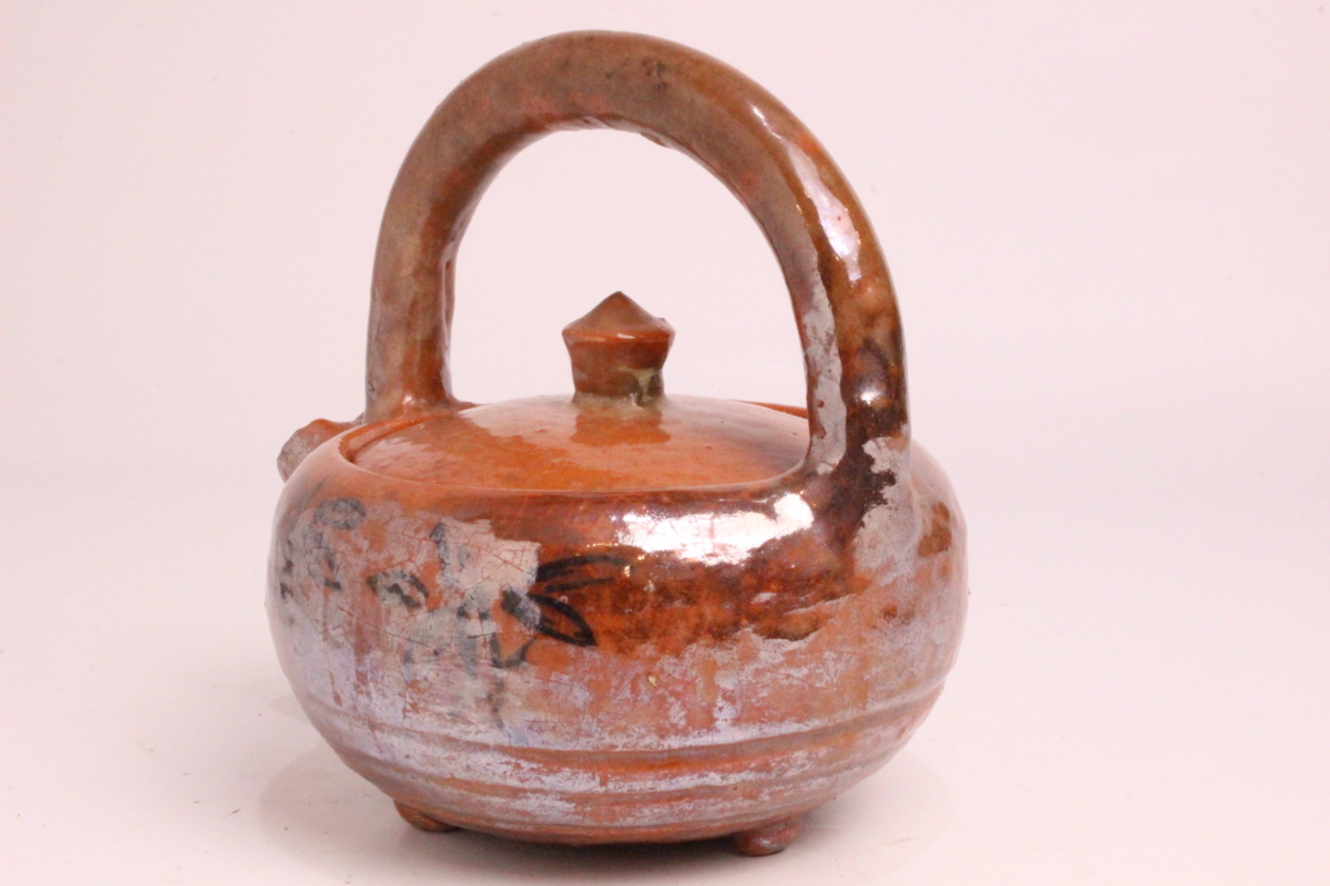 金襴赤絵玉取獅子図鉢 呉須赤絵写 三浦竹泉（造）共箱 二代 中山胡民