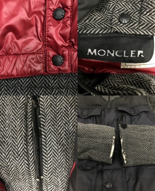 MONCLER GRENOBLE PASTERZE GIUBBOTTO ダウンジャケット ヘリンボーン 