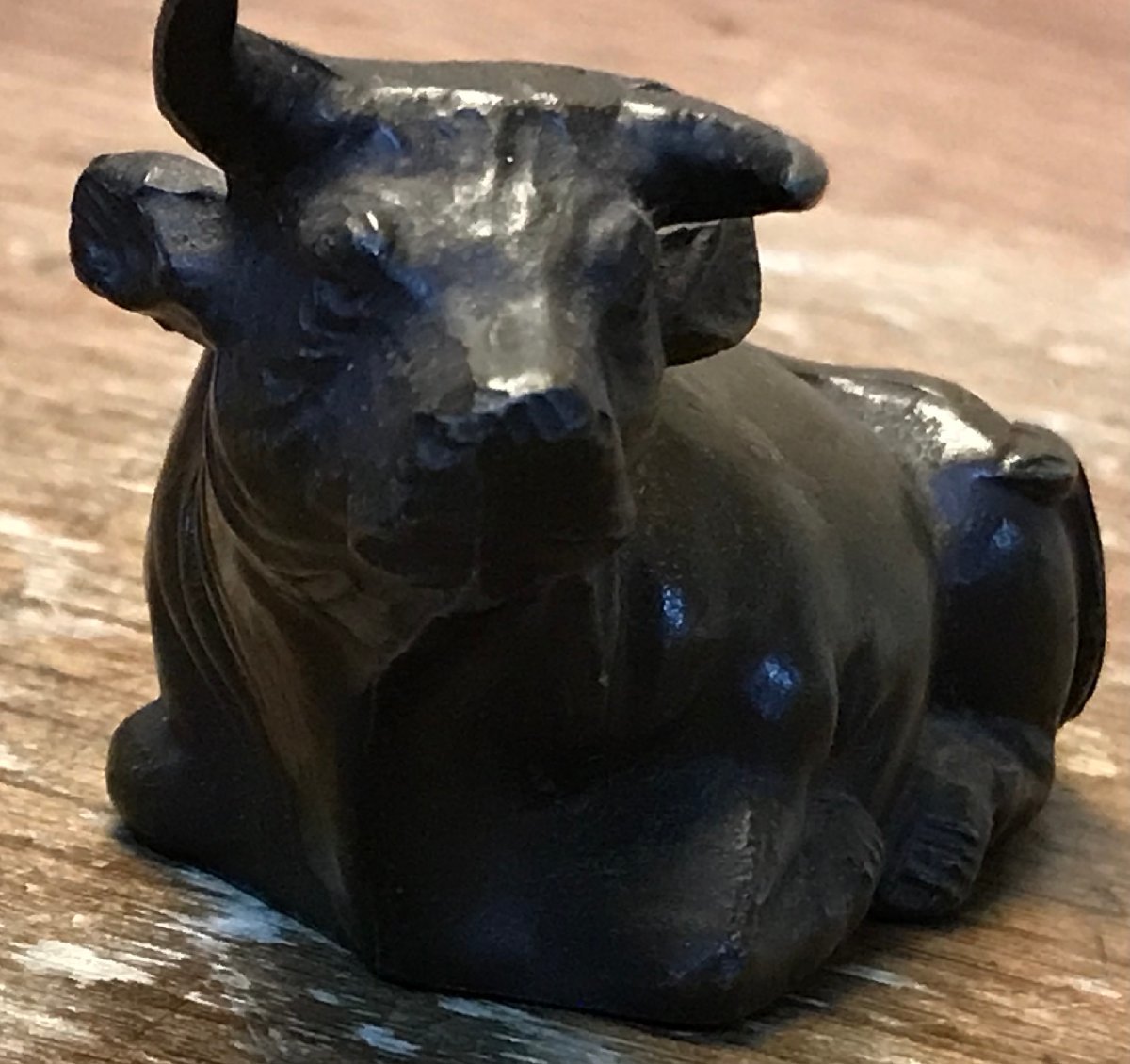 火防神牛　出羽三山神社　長谷川雅山　恵久　銅製　牛　銅製　金属工芸　ア12 火防神牛 出羽三山神社 長谷川雅山 恵久 銅製 牛 銅製 金属工芸